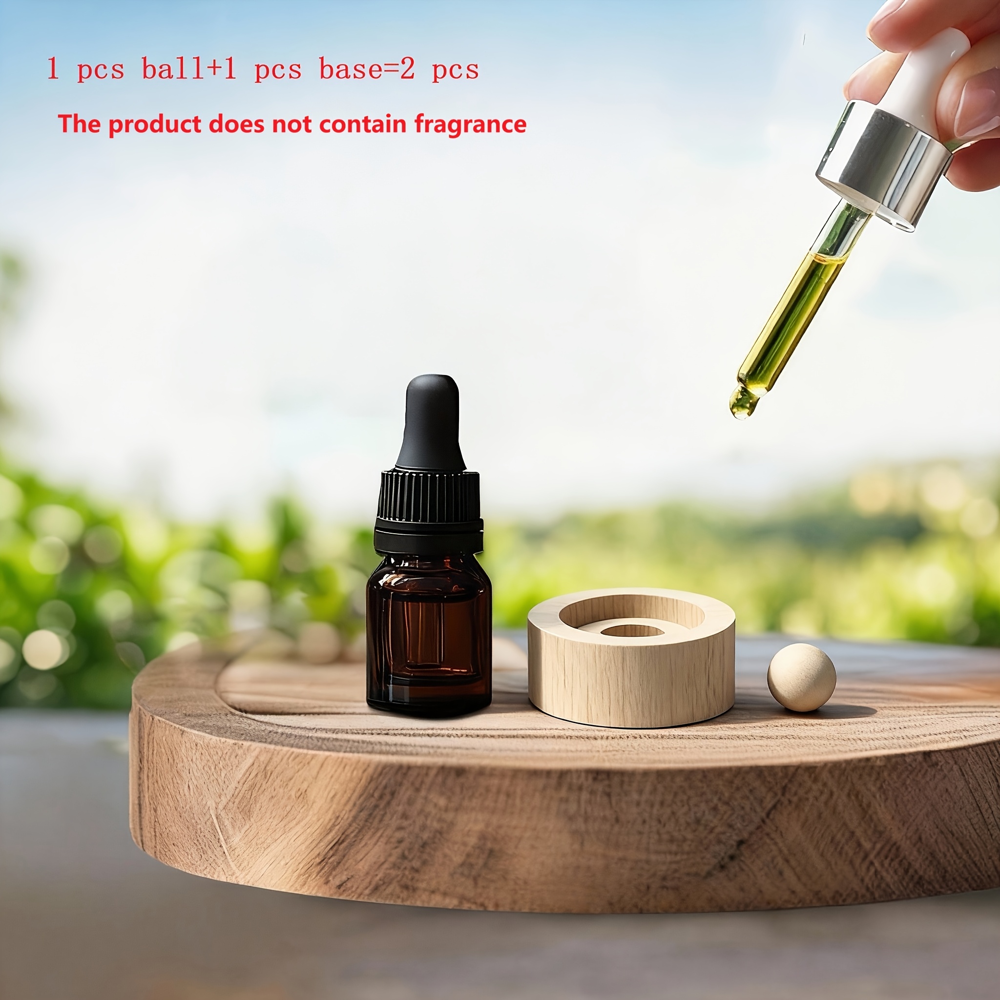 1pc ball 1pc base 2pcs set round spherical creative ornament aromatherapy scent diffuser made of   wood essential oil spherical design suitable for placement in rooms living rooms cars room fragrance diffuser no scent source included