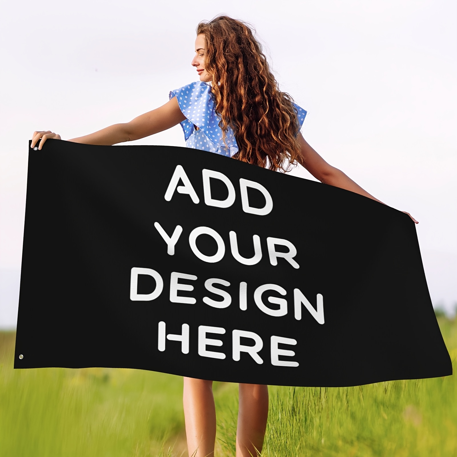 

Custom Double-sided Polyester Flag, Personalized Banner For Indoor & Outdoor Use, With Your Own Logo/design/text, No Electricity Required