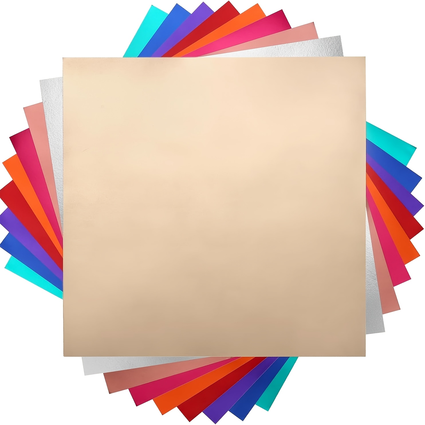 TEMU Matte Metallic Vinyl Permanent, 9 Sheets 12" X 12" Metallic Matte Adhesive Vinyl, Permanent Vinyl For Home Decor, Party Decorations And Diy