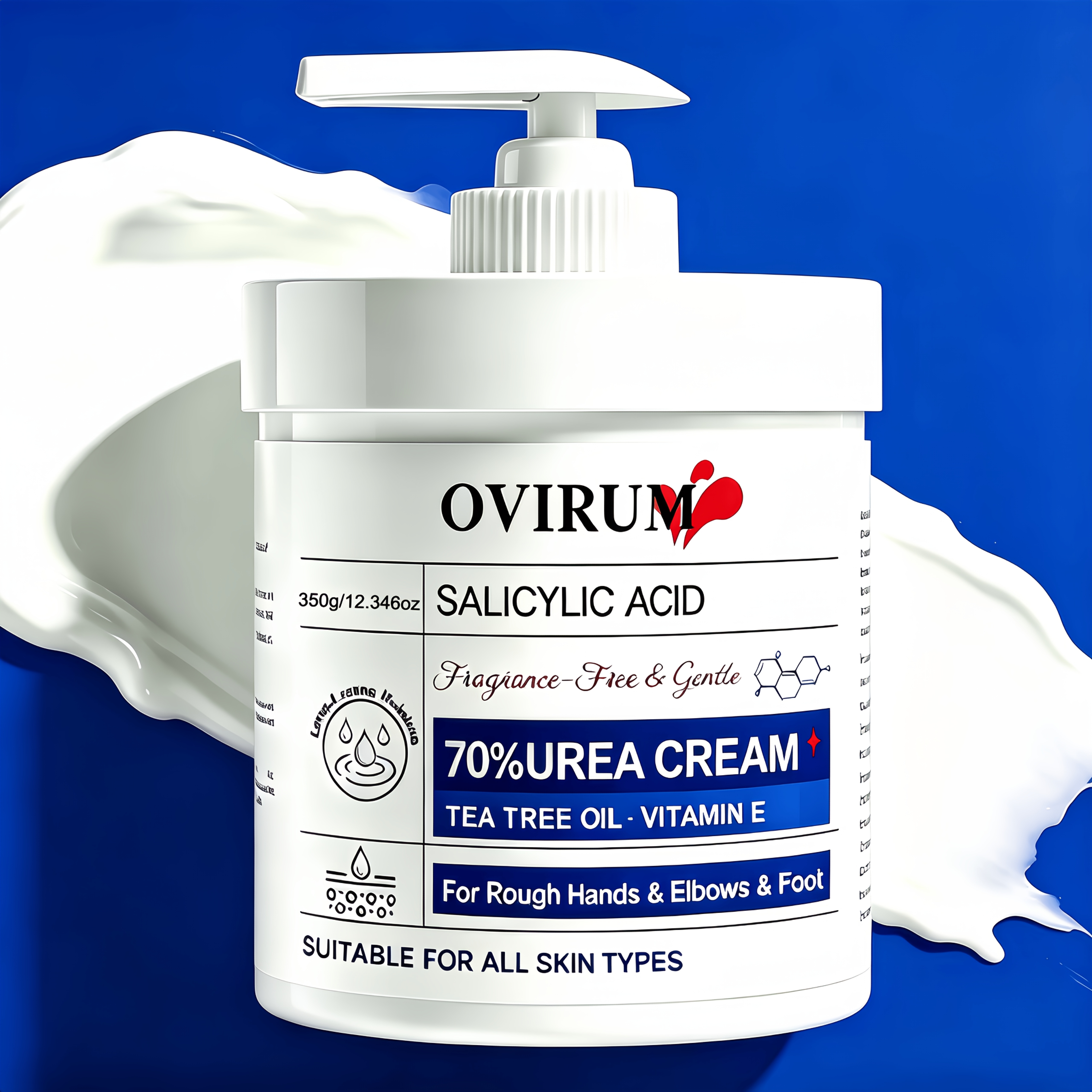 70% Urea Cream, Moisturizing Cream for Rough Heel And Hand, with Vitamin E, Shea Butter, Tea Tree, Delivers 24-Hour Hydration And Defense for Extremely Dry Skin, Easily Absorbed, Suitable for Elbow And Knee, for Men And Women - Image 2