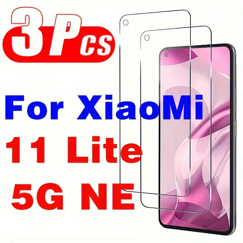 

3-pack Tempered Glass Screen Protectors For Xiaomi 11 Lite 5g Ne, High-definition Glossy Surface, Scratch-resistant Film