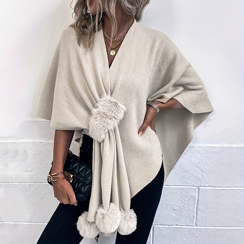 Autumn/winter Shawl - Versatile Oversized Loose-fit Cardigan Scarf With Irregular Cape Design