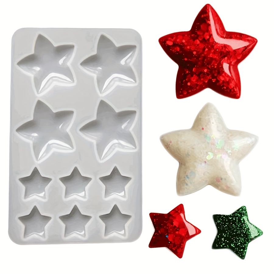 

Silicone Resin Casting Molds Set For - Star Shapes, Glitter Pendant Silicone Molds Kit For Resin Art