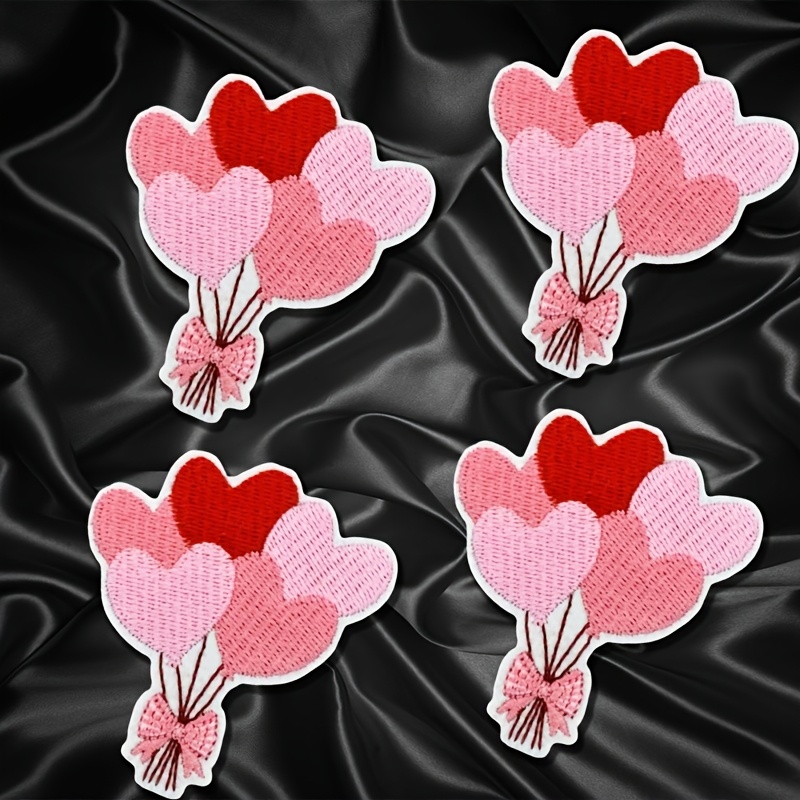 

4pcs Love Balloon Embroidered Iron-on Patches, Mixed Designs, Pink Decorative Appliques For , Trucker Hats, Jeans, Shirts, Jackets & Bags, , Supplier