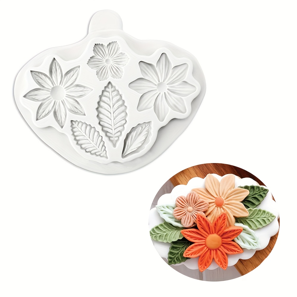 Image of Silicone Molds For Flower Fondant And Chocolate Baking