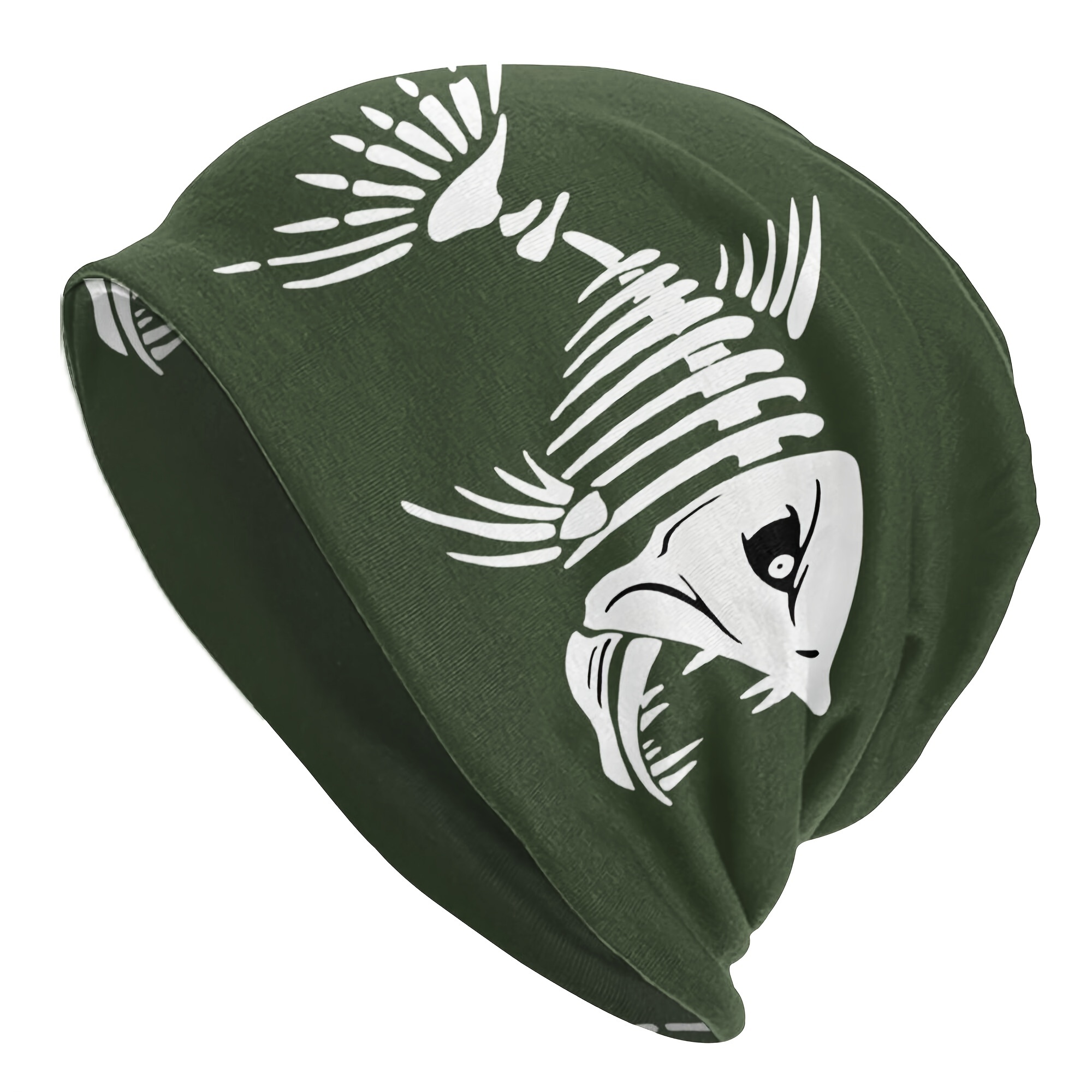 1pc Thin Fish Fishing Theme Beanies Skullies Gifts For Men, Don't Miss  These Great Deals