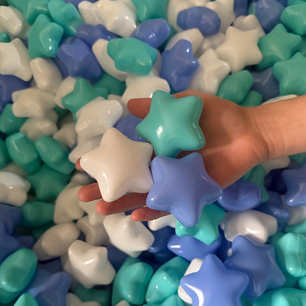 105pcs Mixed Color Crush Proof PE (Polyethylene) Star Ball Pit Balls, 55/205pcs, for Toddlers, Infant, Pool Water Toys, Play Tent, Macaron Ocean Balls