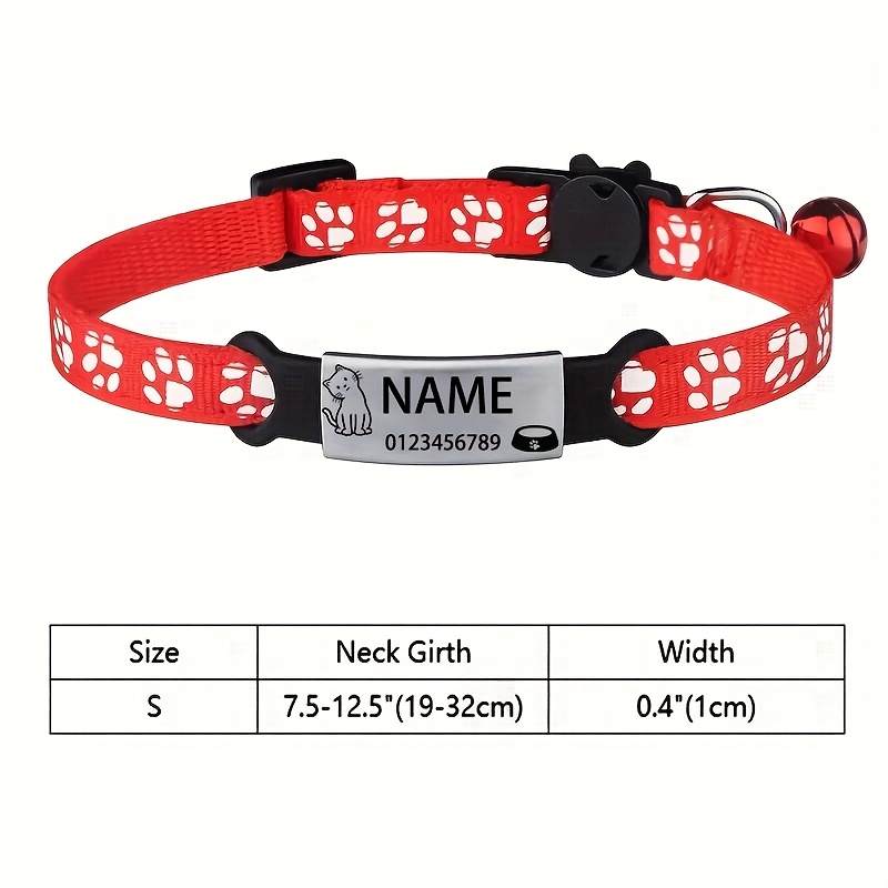 TEMU [Personalizzato] Collare per e cani con testa e , e resistente all'usura, accessorio per animali domestici, cintura di regolabile per prevenire