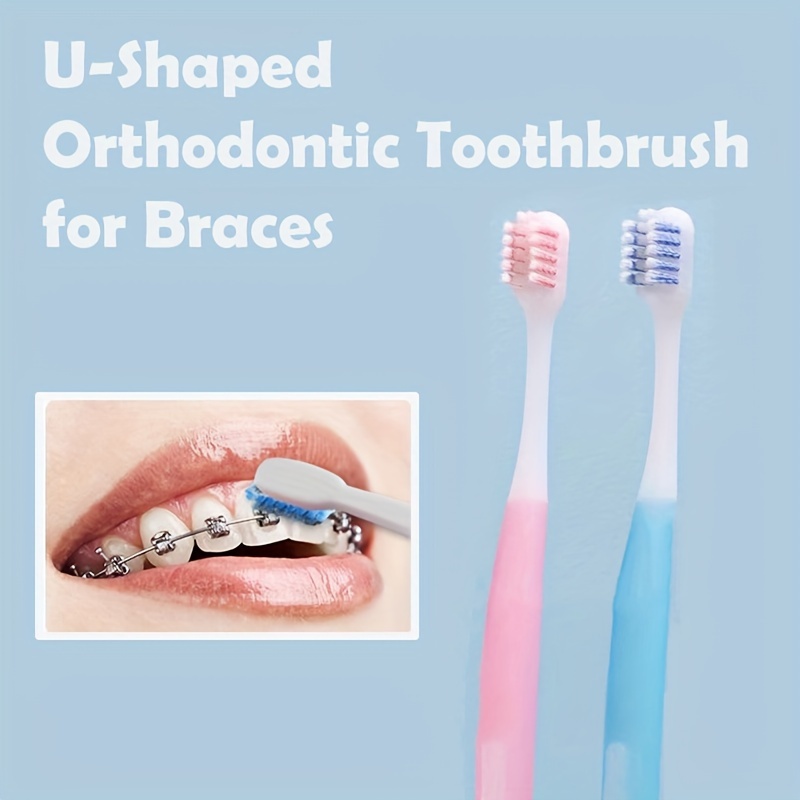 

U-shaped Orthodontic Toothbrush For Braces, Soft Bristles, Groove Orthodontic Toothbrush