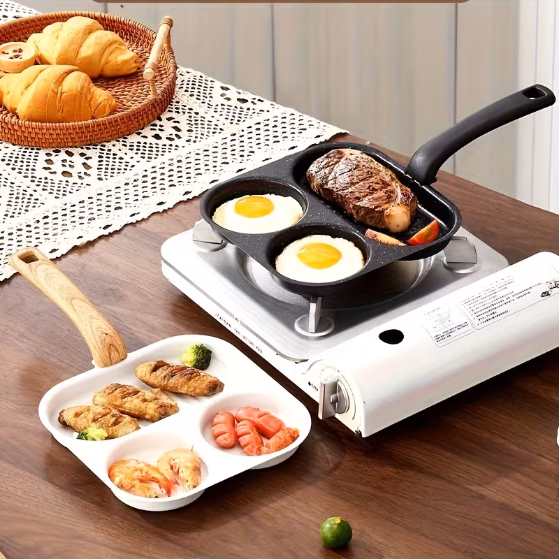 iron non stick omelette pan pancake and hamburger cooking pan suitable for induction stove suitable for gas and electric stove ideal breakfast kitchen tool stylish and cooking pan for steak eggs pancakes breakfast 2