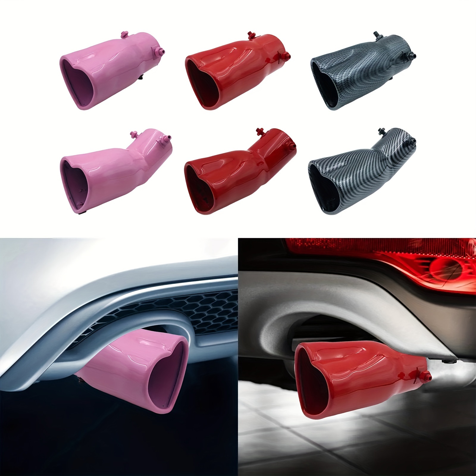 newly designed heart shaped style exhaust nozzle stainless