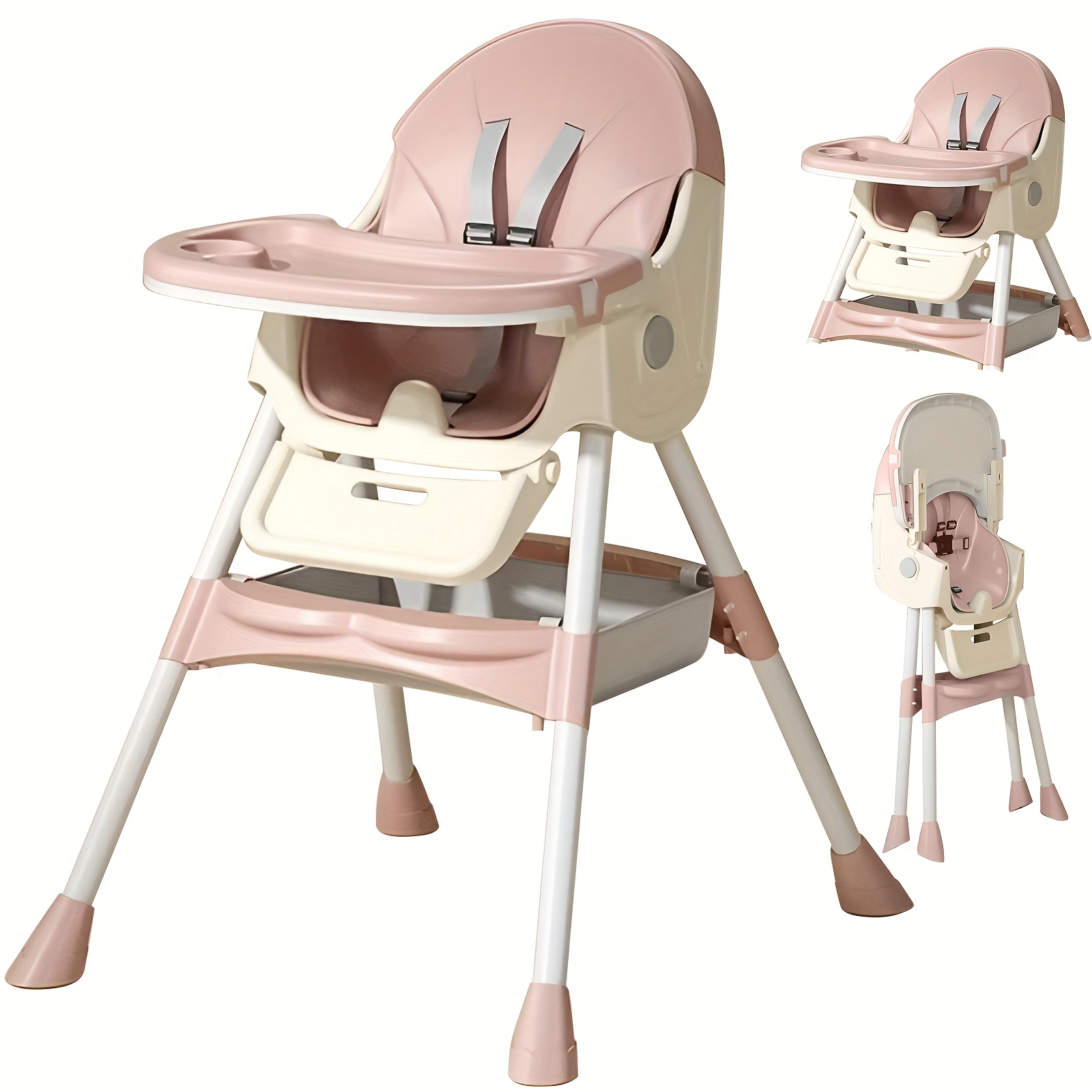 TEMU Multifunctional Toddler Dining Chair, High Chair, Baby Chair, Children's Chair, Child Seat Set, Combination High Chair With Safety Belt And