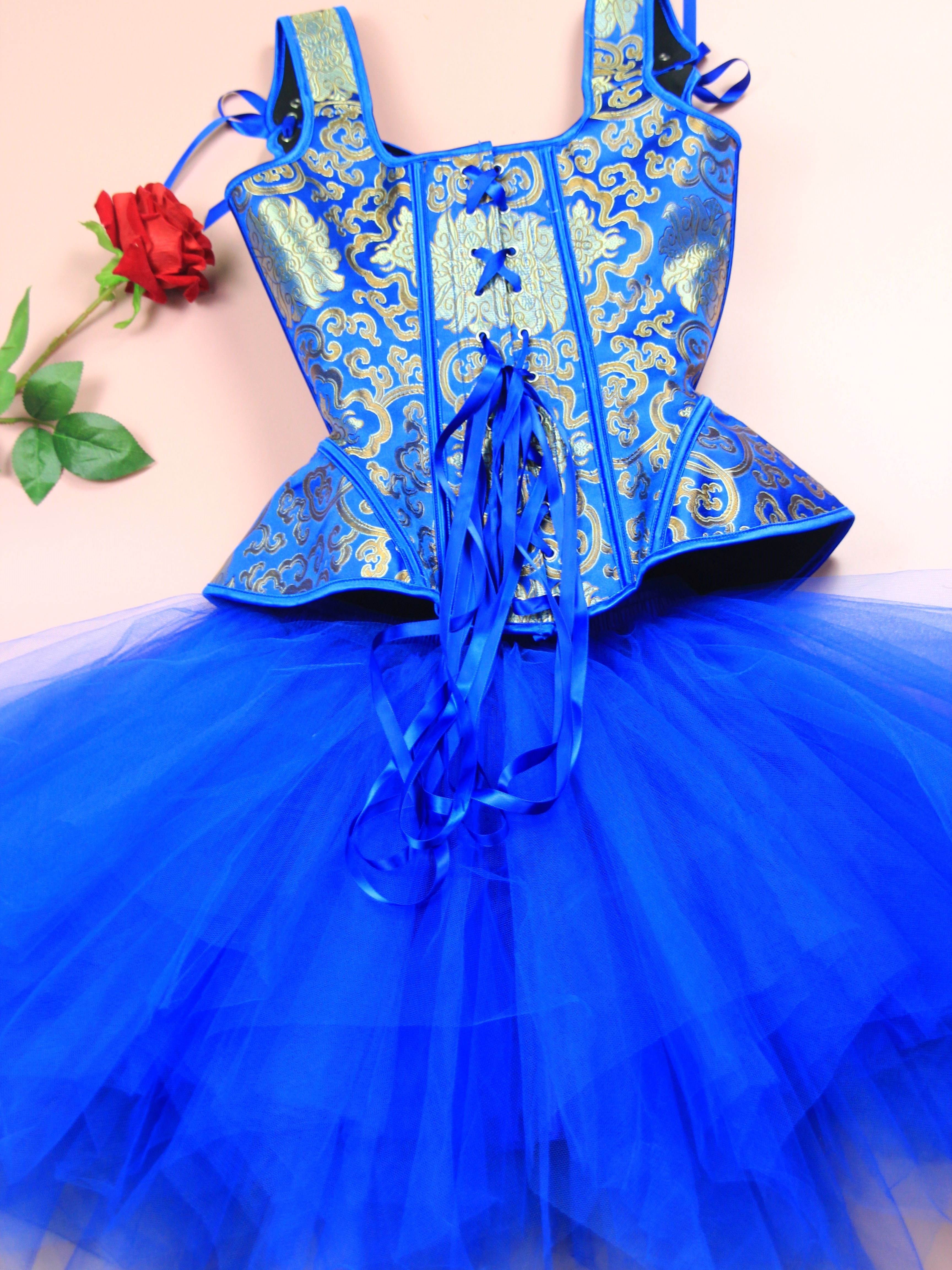 royal blue jacquard bodycon shapewear tutu skirt party - Temu