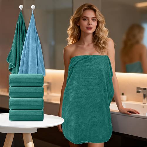 4pcs high quality bath towel set 27 5in 55in thick comfortable 380gsm super material ultra absorbent xl bath towel quick towel for gym spa valentines day gift