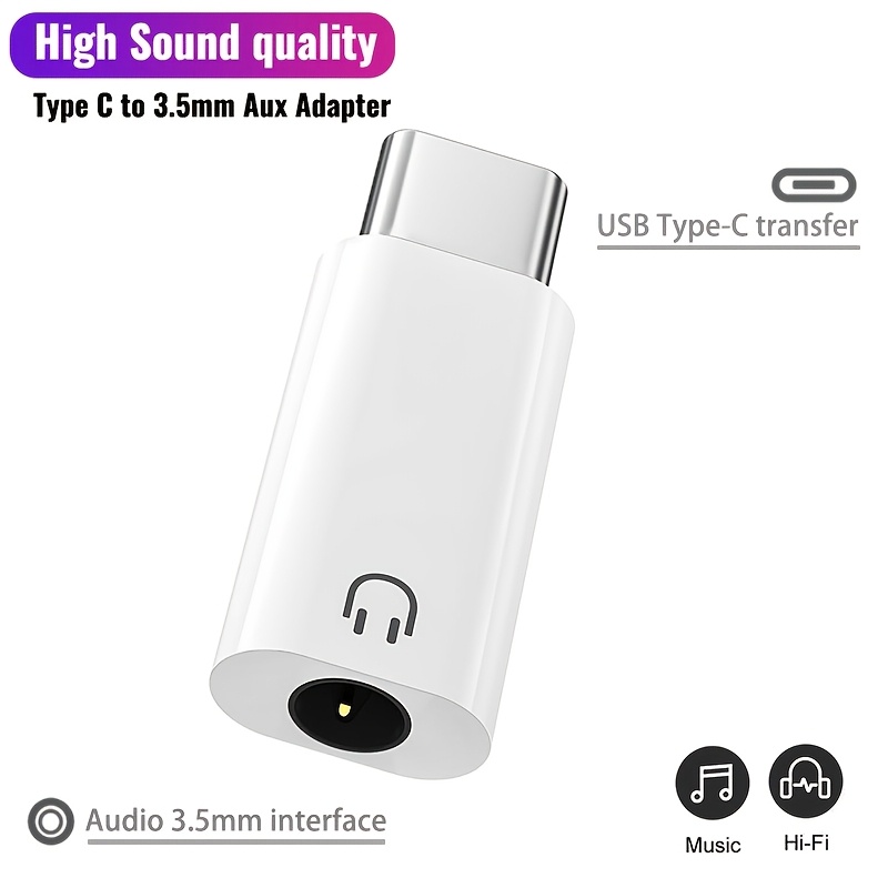 Portable Usb C To 3.5mm Audio Adapter For Car/home, Aux Dongle For Iphone 15/16, S24/s23, Pixel, Ipad /2/4 Pack