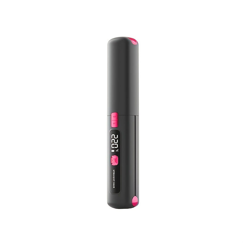 TEMU Cordless Hair Straightener And Curler 2in 1 Mini Lightweight And Small Usb Rechargeable With 4500mah Battery 10s Fast Heating Portable Flat Iron