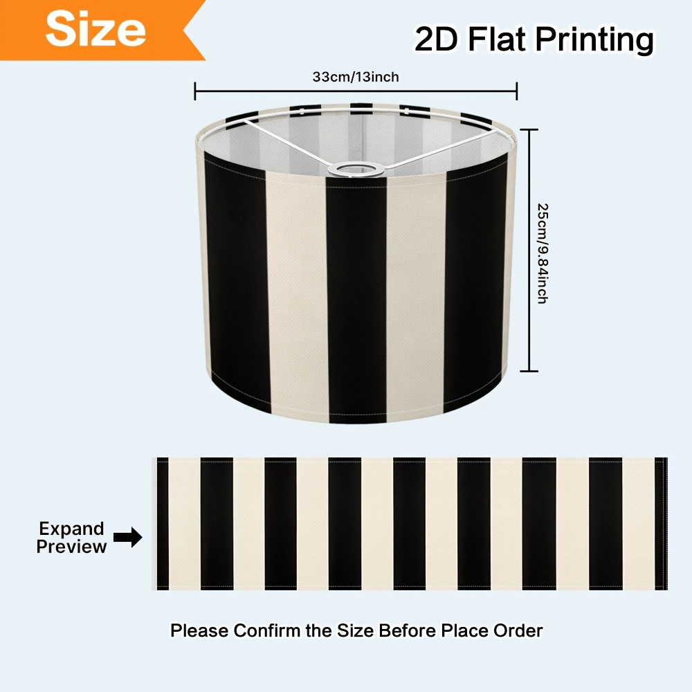 TEMU (2d Flat) Black And White Vertical Stripes