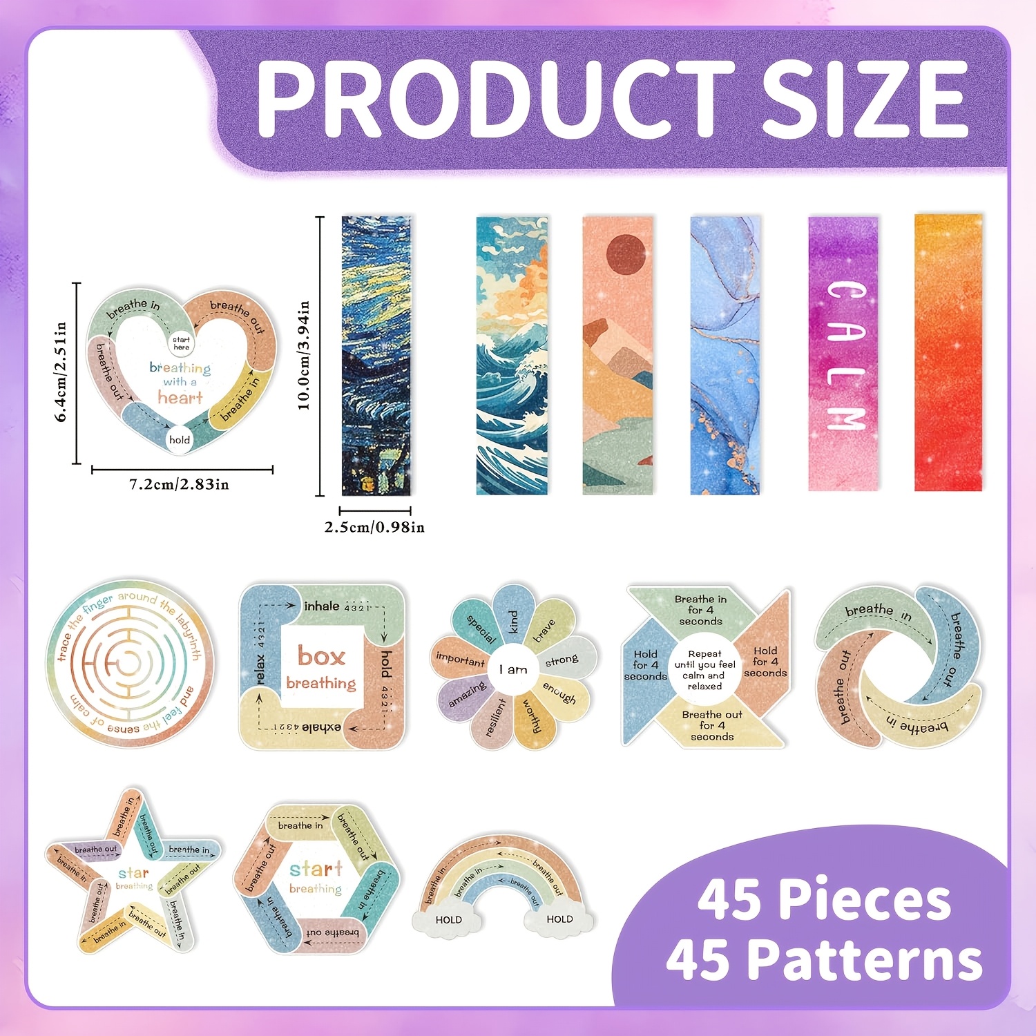 TEMU 45pcs Anxiety Sensory Cognitive Stickers Sensory Stickers Suitable For Offices And Classrooms Sensory Stickers Texture 30pcs Sensory Stickers