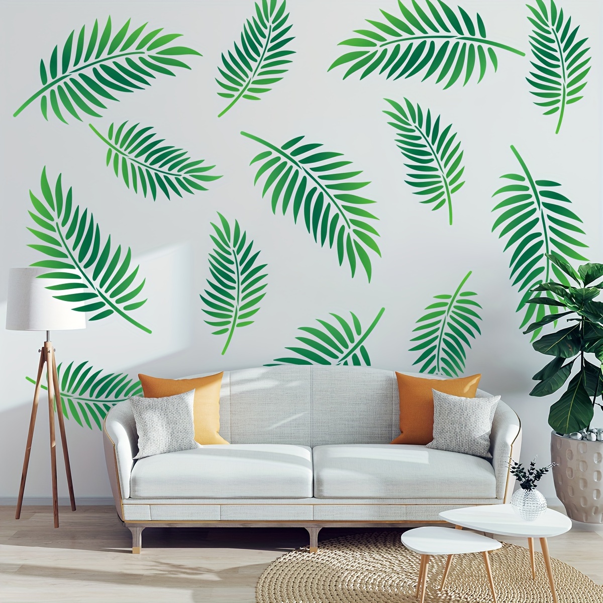Pochoir De Feuilles 8x10 Cm (S) - Pochoir Mural Réutilisable Petites Feuilles Pour Décoration Créative