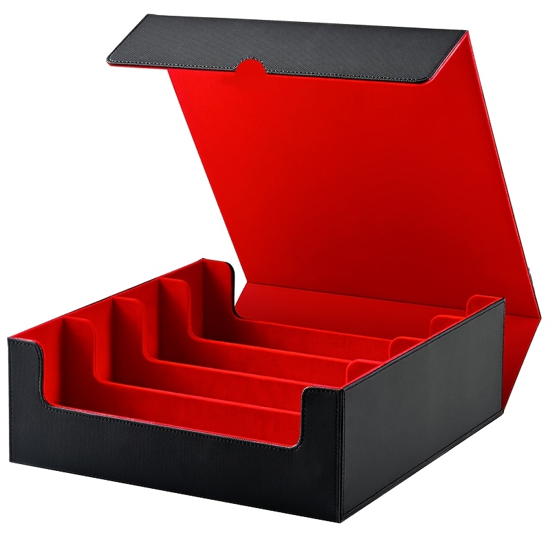 TEMU Scatola porta carte da , 2400 carte placcate, custodia per carte in pelle PU con chiusura magnetica per PTCG, TCG, carte sportive