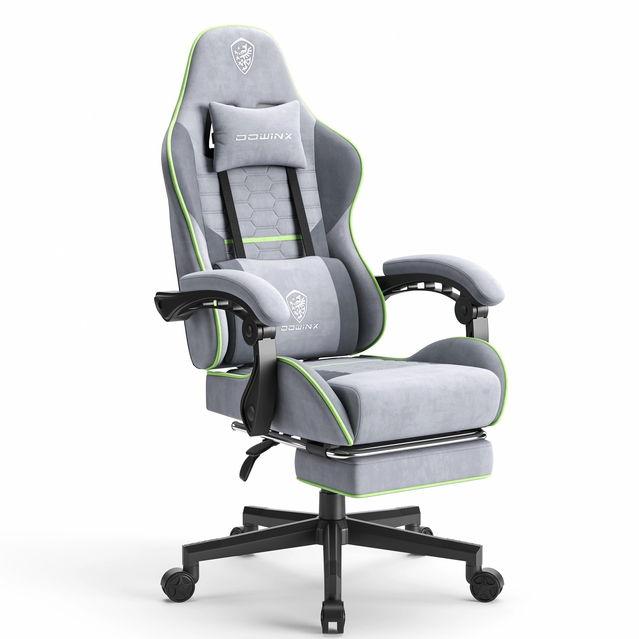 

Dowinx Gaming Chair Ergonomic Gamer Chair With Massage Lumbar Support, Adjustable Swivel Chair With Footrest