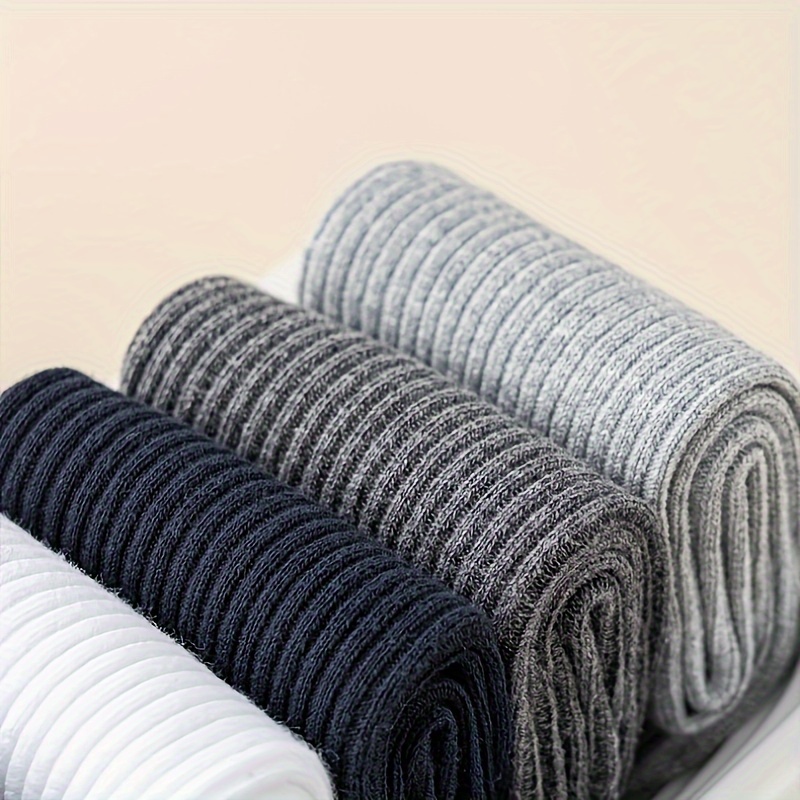 5-pair Men's Solid Color Crew Socks, Sweat-absorbent and Breathable, Suitable for All Seasons, Business Socks, Sports Socks, Unisex Asian Sizes 9 5-pair Men's Solid Color Crew Socks, Sweat-absorbent and Breathable, Suitable for All Seasons, Business Socks, Sports Socks, Unisex Asian Sizes - Image 9