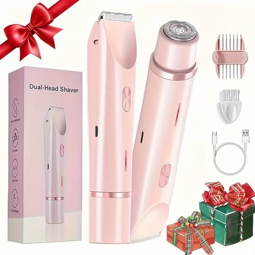 2 in 1 electric hair removal device for home use rechargeable lithium dual head electric hair trimmer for women 1pc rechargeable lithium battery usb charging multipurpose bikini razor and face shaver body thighs electric shaver