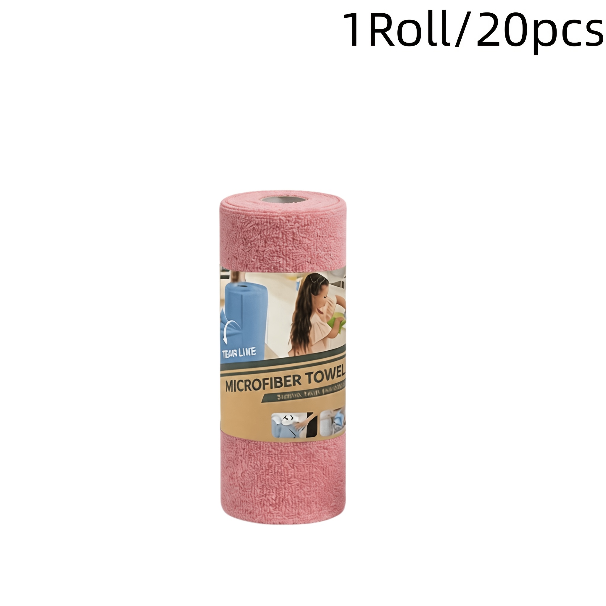 1 Roll 4.0m Reusable Microfiber Cleaning Cloth, Kitchen Cleaning ! Thickened Towel Roll Rag, Super Absorbent, Suitable For Kitchen, Windows, Car, Cup Cleaning