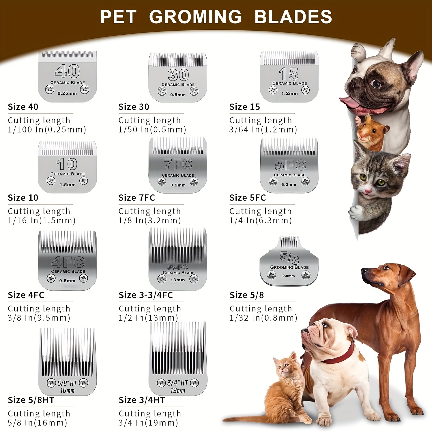 7 blade dog grooming best sale