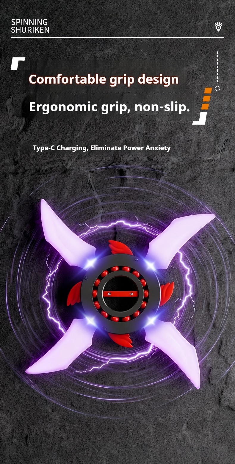 7   quick release rotating cool glowing   fidget spinner   kids boys   toy gift parent child interactive outdoor game childrens birthday gift best gift for christmas and halloween Product details 4