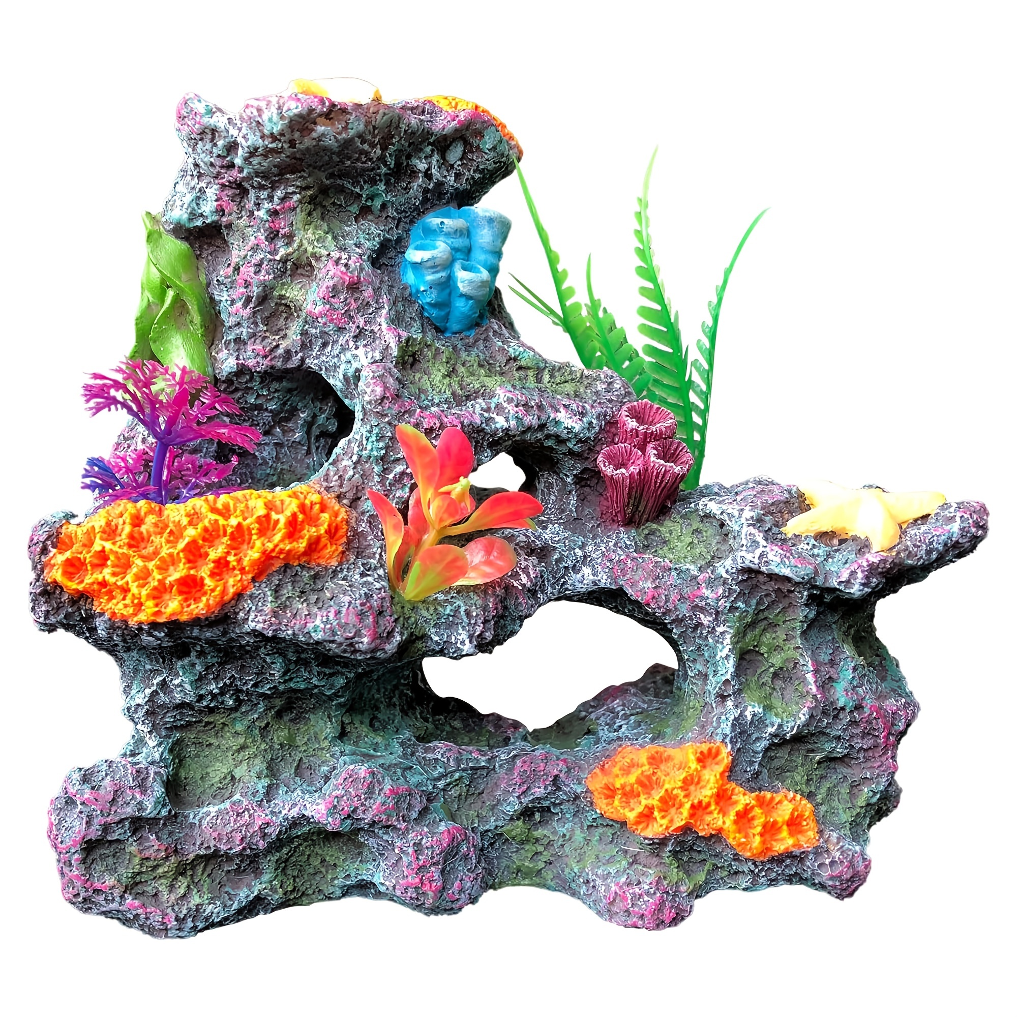 

Vibrant Resin Coral Ornament For Aquariums - Fish Decorative Accessory, Fish Aquarium Decorations