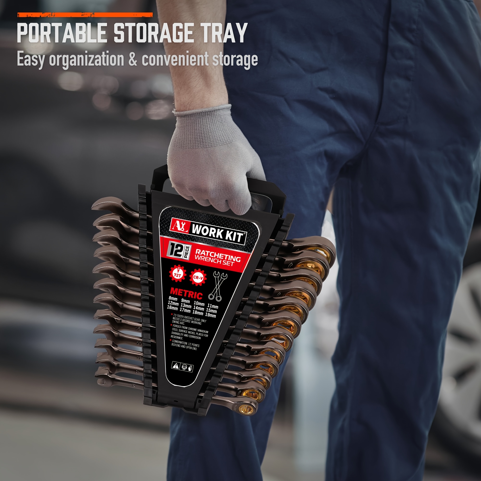 TEMU 12/24pcs Ratcheting Wrench Master Set, Sae Wrench Set, Ratchet Wrench Set Metric And Standard, Combination Wrench Sets Coated,cr-