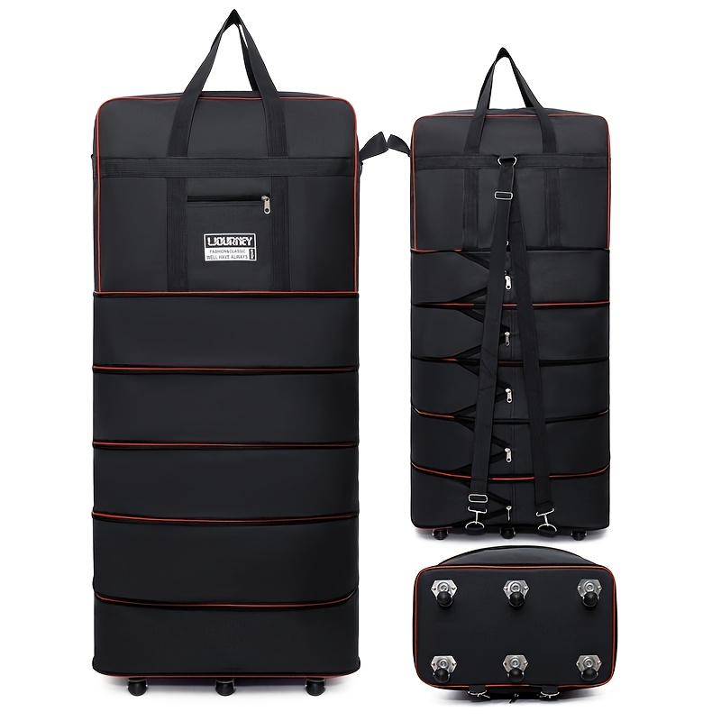 E-shop Reisetasche/Gepäcktasche, 1 Stück extra großer Reisekoffer, Flughafen-Trolley-Tasche, rollende Reisetasche mit Rädern – sanft rollend,