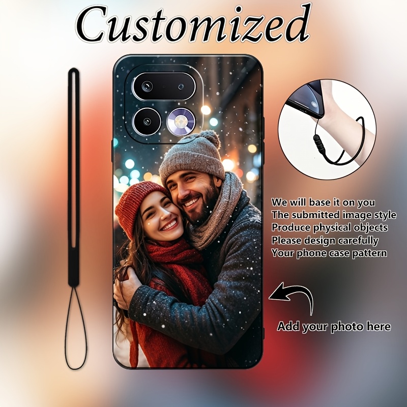 TEMU Phone Case: Custom Photo Lanyard Soft Phone Case, Suitable For Realme 16/15/14/13/12/11/10/9/8/i/pro/pro+/x/t/s/note 70/70t/note 80 And Other