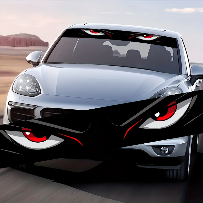 2 pack b pillar stickers 1 pack   car front windshield eye stickers waterproof scratch resistant suitable for all car models cars suitable for sedans suvs mpvs Product details 4