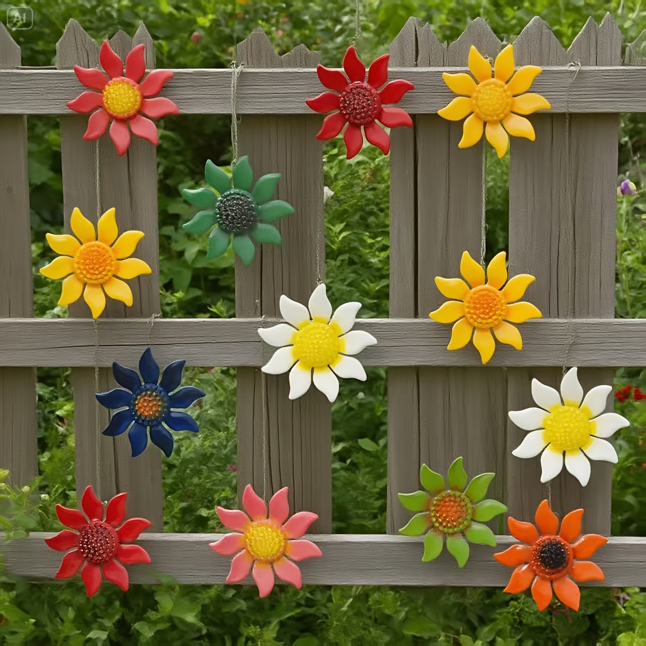 TEMU 8 Vibrant Metal Artificial Flower Wall Art In, Perfect For Indoor And Outdoor Decor - Ideal For Home, Living Room, Wedding Displays, And Festive Celebrations