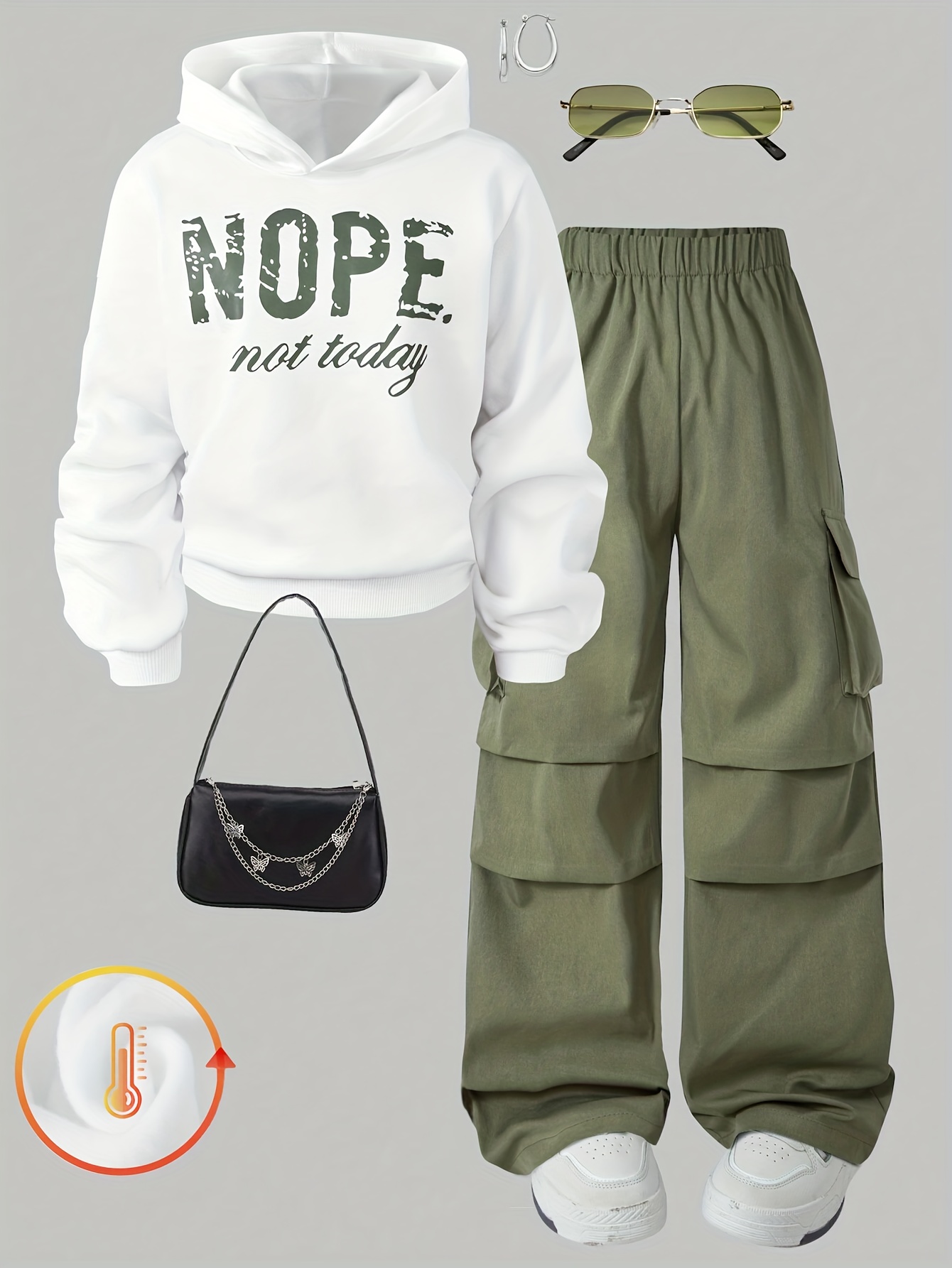 Autumn/Winter Women's Fashion Sweatshirt and Pants 2pcs Set