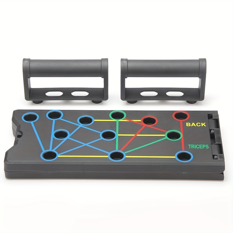 1 Multi-Functional Push-Up Board Training System - Heavy-Duty Home Gym Equipment, Non-Slip Surface, Suitable for Core, Chest, Arms, Legs, Back Workouts - Unisex Fitness System Black - Durable Exercise Mat with Resistance Bands, Full Body Strength Training, No Power Required, Compact and Portable, Ideal for Home Use, Gym Accessories, Multifunctional Fitness Board, Men'S Fitness Gear, Push Up Board With Counter, Push Up Board With Timer, Calisthenic Equipment, Gym Equipment For Home