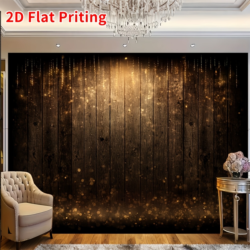 Vintage Wood Glitter Bokeh Backdrop for Photography