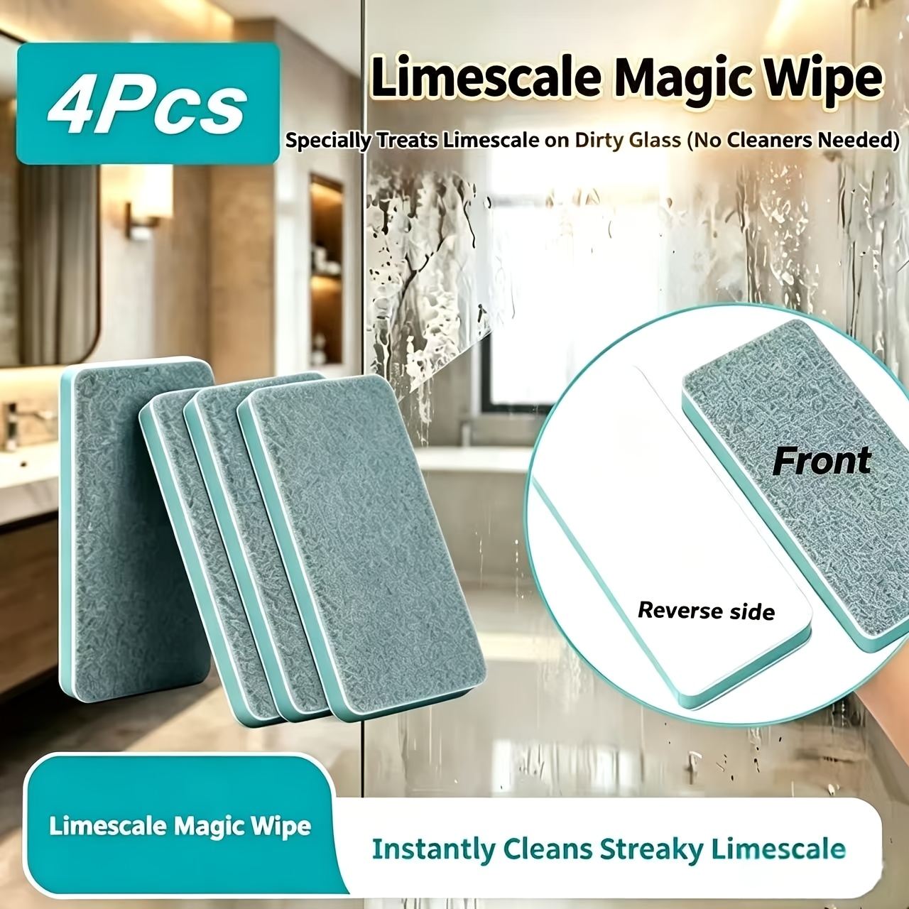 TEMU Set spazzole per la pulizia della , strumenti di pulizia multifunzionali, adatti da bagno, specchi e piastrelle della doccia, forte spazzolatura