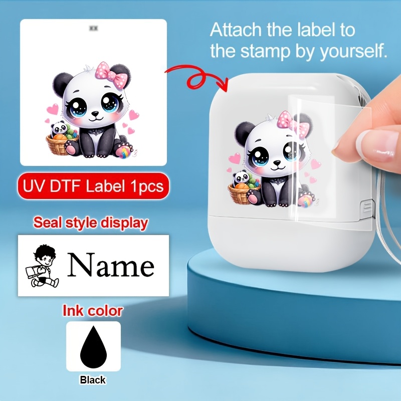 Image of Custom Name Stamp With Washable Ink For Durable Labels, Self-inking Design For Marking Clothing Shoes Bags And Personal Items, Kids Toy