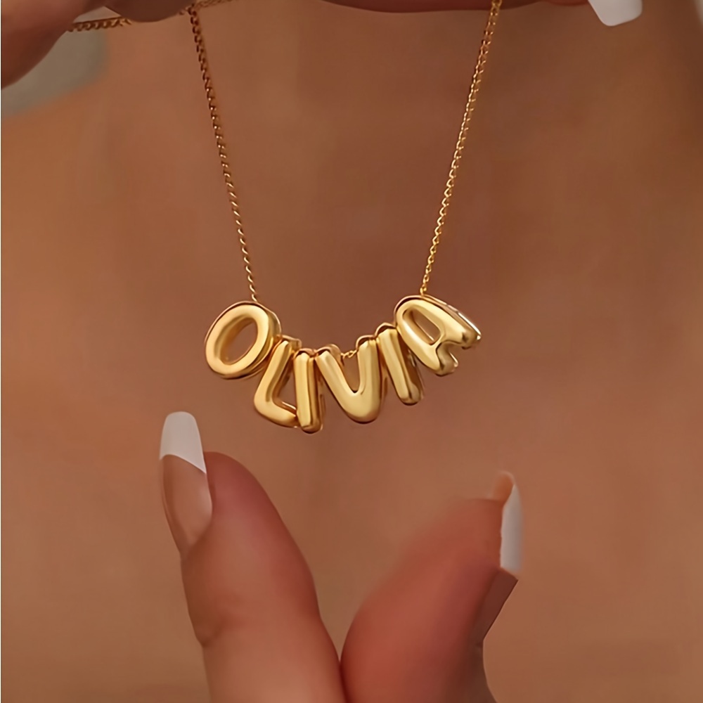 

1pc Personalized 3d Necklace For Women, Steel , And Pendant, 18k , For And , Christmas