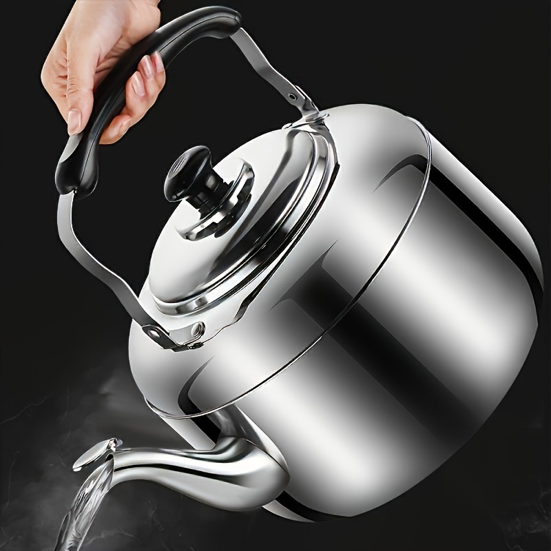 

Stainless Steel Teapot - Versatile For Induction & Open Flame Cooking, Perfect For Home And Restaurant Use