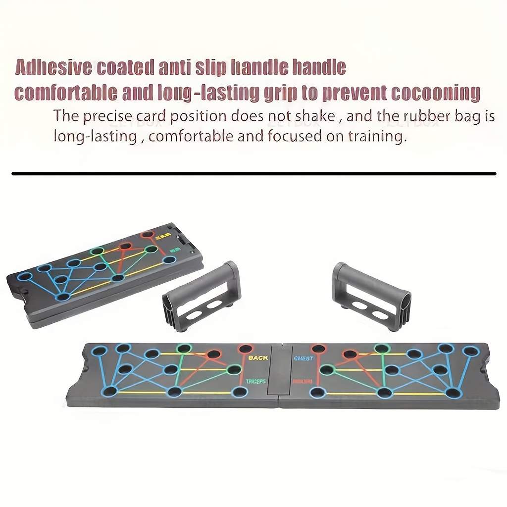 1 Multi-Functional Push-Up Board Training System - Heavy-Duty Home Gym Equipment, Non-Slip Surface, Suitable for Core, Chest, Arms, Legs, Back Workouts - Unisex Fitness System Black - Durable Exercise Mat with Resistance Bands, Full Body Strength Training, No Power Required, Compact and Portable, Ideal for Home Use, Gym Accessories, Multifunctional Fitness Board, Men'S Fitness Gear, Push Up Board With Counter, Push Up Board With Timer, Calisthenic Equipment, Gym Equipment For Home
