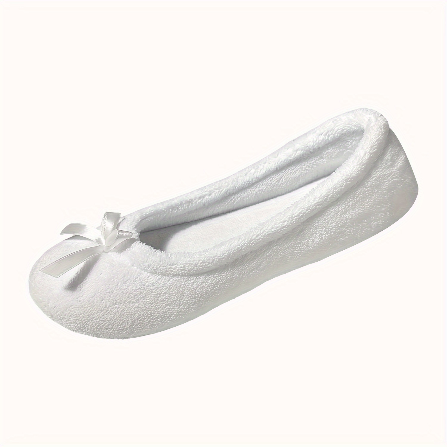 

Elegant Women's Ballet Flats With Bowknot - Soft Sole, Plush Lined Comfort Shoes | Indoor Wear, Bridal Parties & Travel