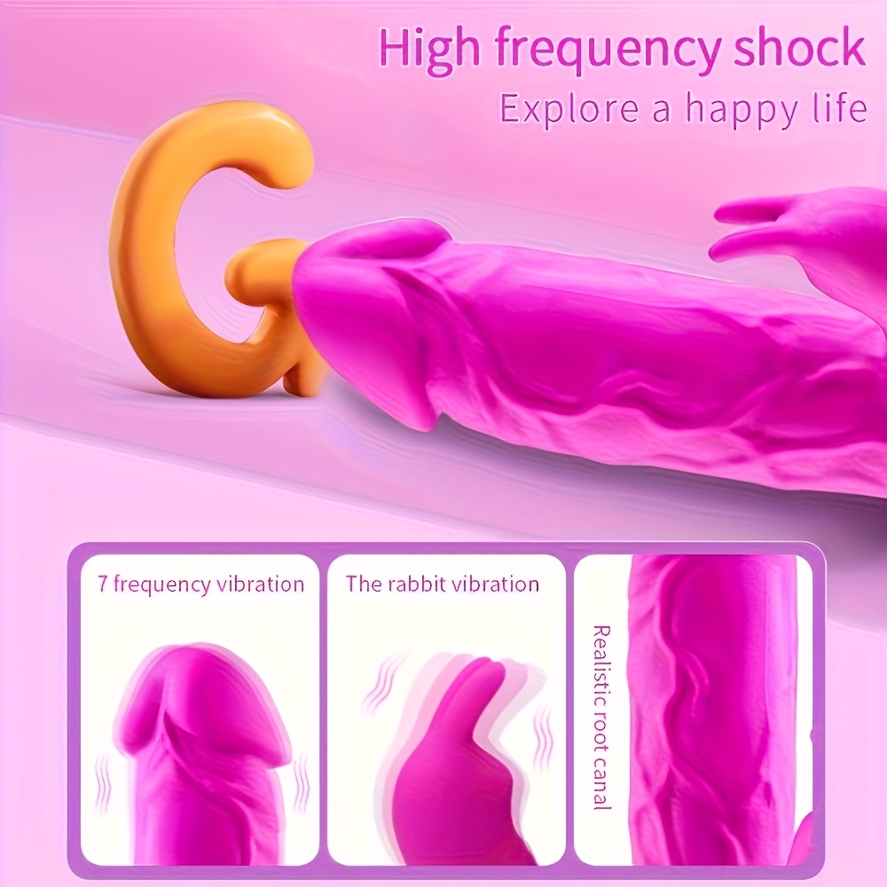 Dildo - Dildo - G Spot Vibrators Rabbit Dildo, G-Spot Stimulation Clitoral with 7+10 Powerful Vibration Modes, Adult Sex Toy with Dual Motors And Vibrating Ears for Couple
