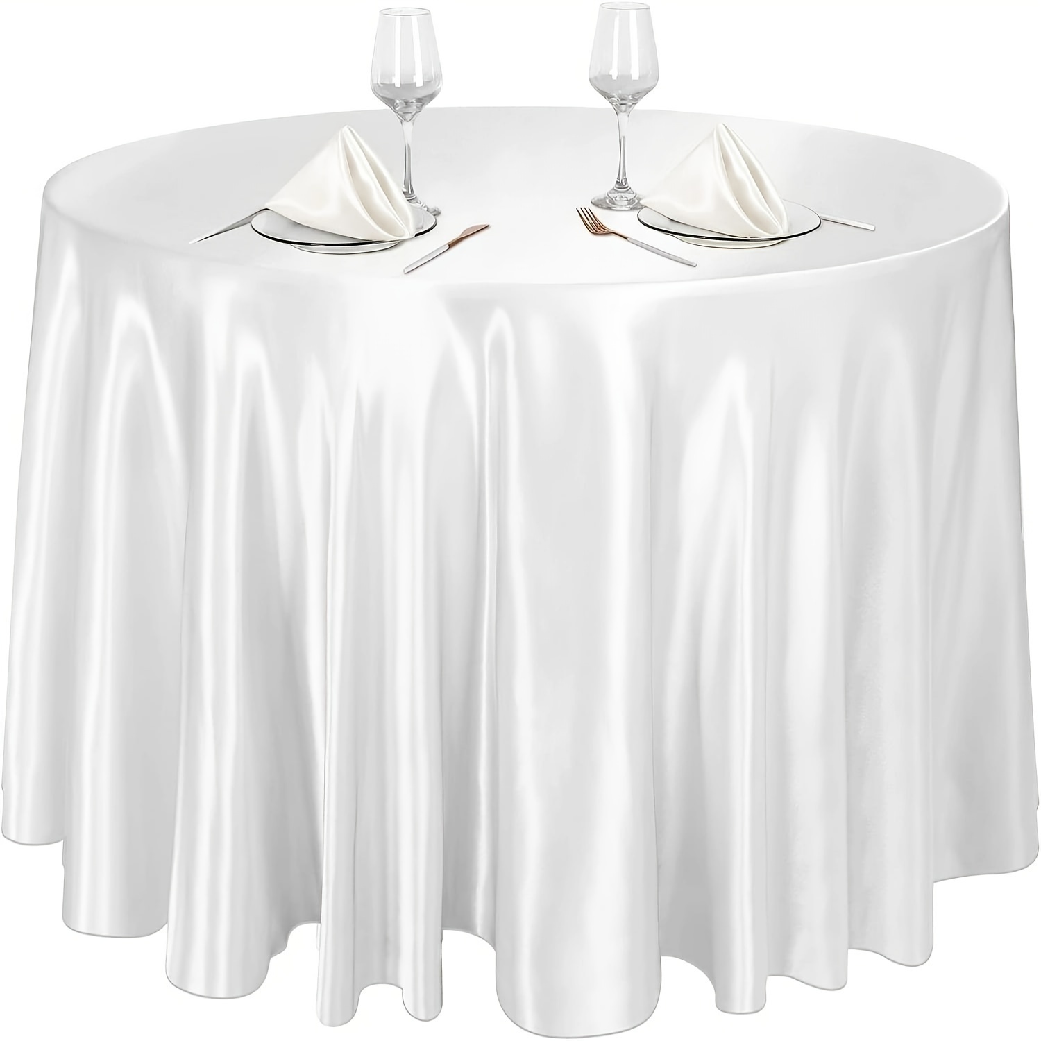 

1pc, Nappe ronde de couleur pour mariage, banquet, décoration de table à manger, de diplôme, -, fête d'anniversaire