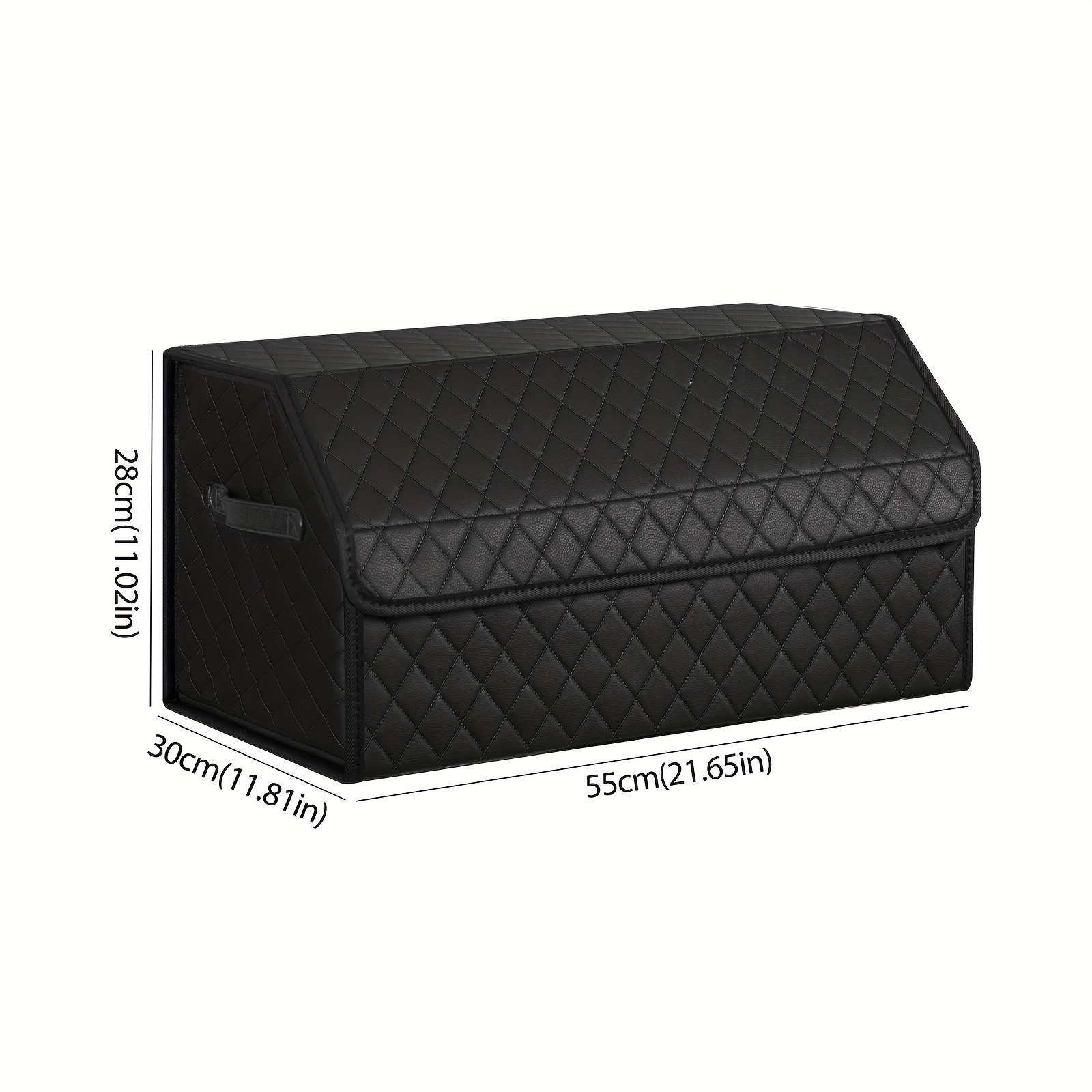 1pc Car Storage Multifunctional Folding Storage Box Luggage Box Folding Storage Box Pu Leather Storage Box