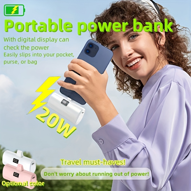 

Portable Charger For Iphone, 6000mah Battery , - Battery , Compatible Portable Charging Phones/devices