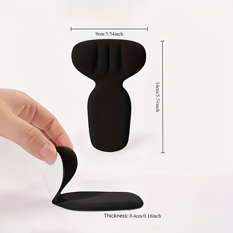 Polyester High Heel Cushions and Cups - 1 Pair Soft Heel Grips Pads for Shoes Too Big, Anti-Slip Shoe Inserts for Women